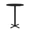 Correll Round Standing Height Cafe Bistro and Breakroom Pedestal Table, High Pressure Laminate Top BXB24R-07 - alternate 1